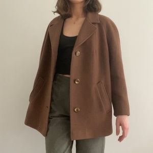 Caramel Brown Wool Coat